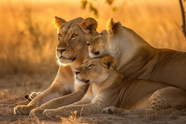 Majestic lion, king of the savannah, roams Africa grassy plains generated  by AI 29702828 Stock Photo at Vecteezy