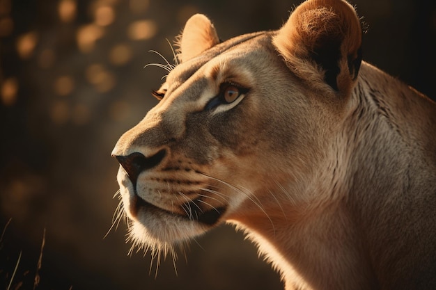 A lioness's face is shown in this image.