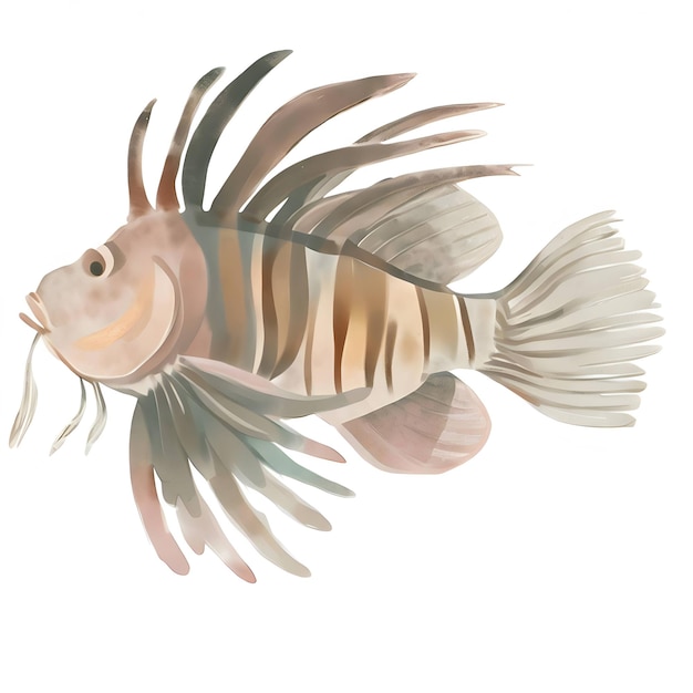 Lionfish illustration isolated on a white background