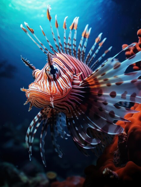 Lionfish in its Natural Habitat Wildlife Photography Generative AI