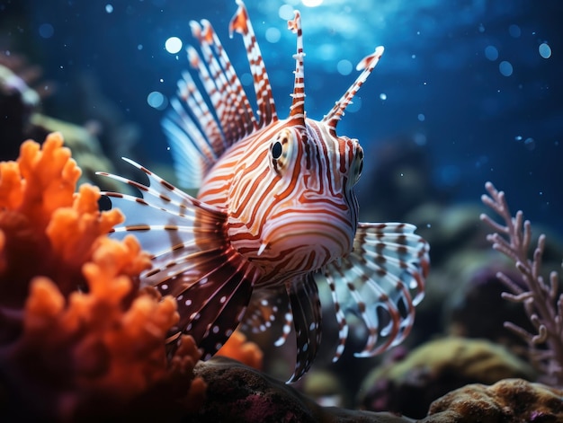 Lionfish in its Natural Habitat Wildlife Photography Generative AI