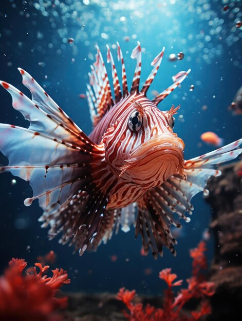 Lionfish in its Natural Habitat Wildlife Photography Generative AI