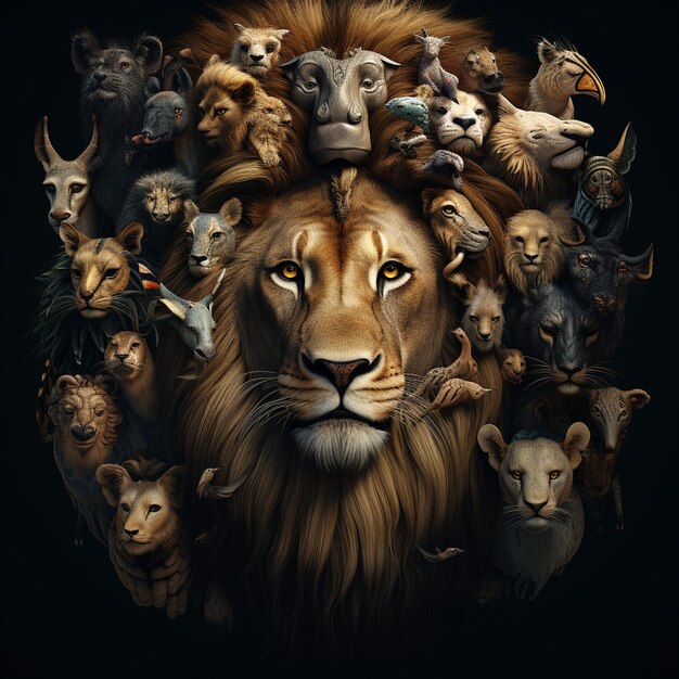 Lions and Animals Family