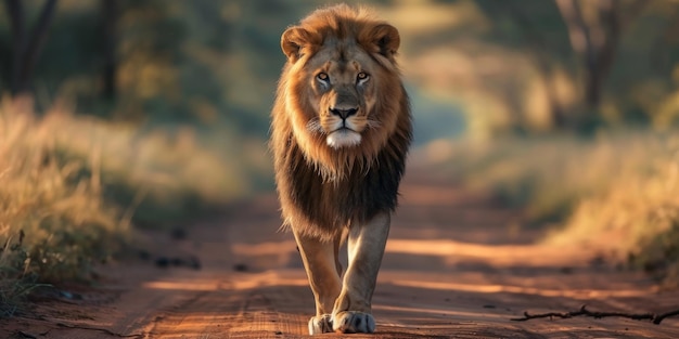 野生のサバンナのライオン ゲネレーティブAI
