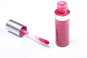 Photo lip gloss isolated on a white background