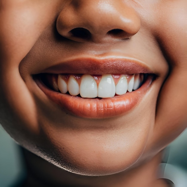 lip and teeth close up