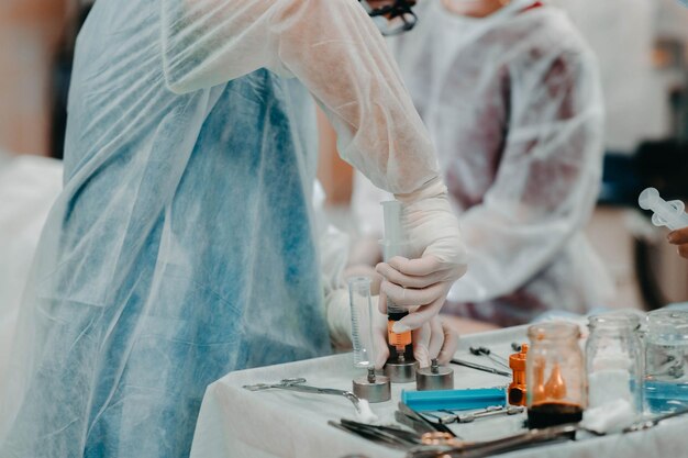 lipofilling in the operating room surgical operation liposuction