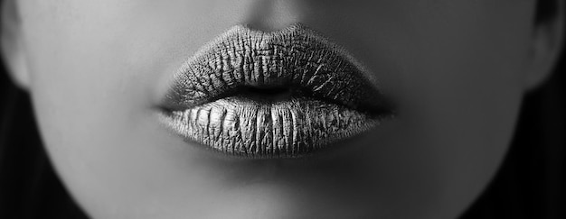Lippen onderdeel van vrouwelijk gezicht close-up Sexy mollige lip met make-up Lippen rode lippenstift mond geïsoleerd Sexy meisje mond close-up sensuele tong in de mond van een jonge vrouw Cosmetica en cosmetologie