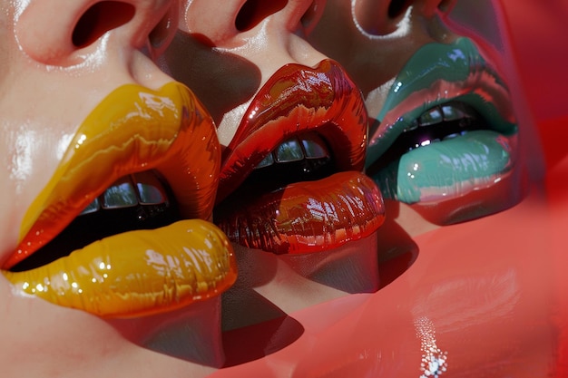 Lippenstift en gekleurde lippen octane render k UHD ar