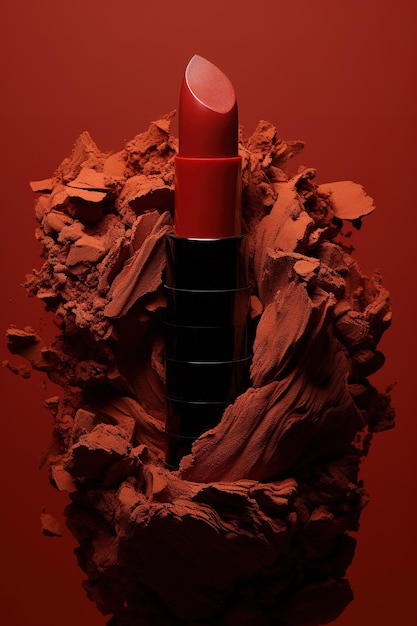 Lippenstift geïsoleerd op achtergrond Luxe decoratieve cosmetica concept