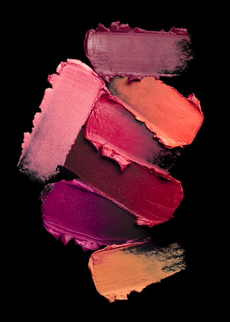 lippenstift veeg golf bruin oranje rood naakt textuur achtergrond