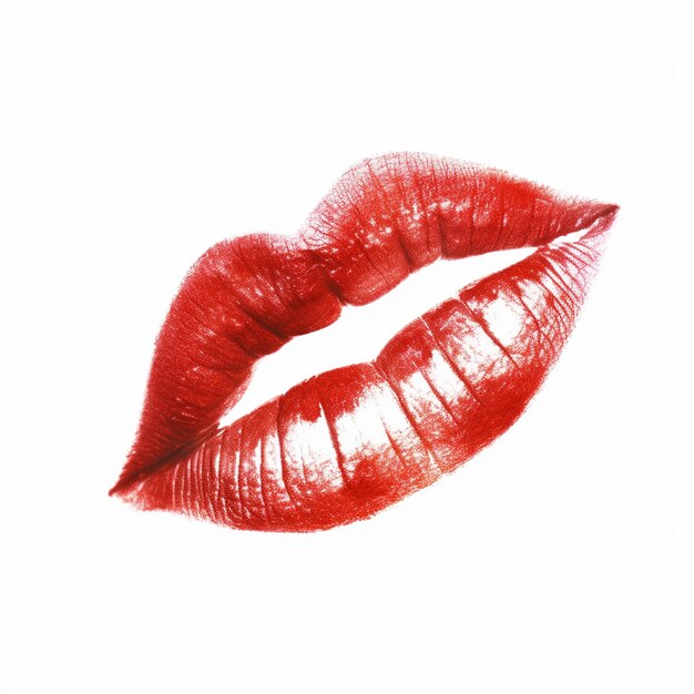 Photo lips isolated