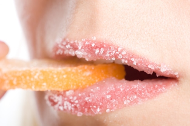 Lips in sugar