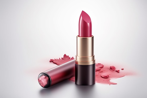 Lipstick Cosmetic Illustration Created with Generative AI