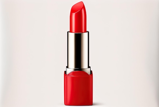 Lipstick in red isolated on white