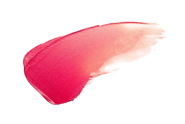 Lipstick swatch isolated on white background