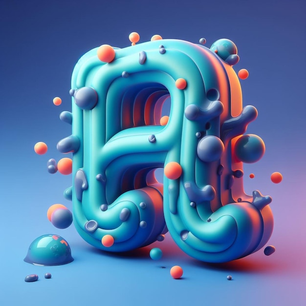 liquid 3d font