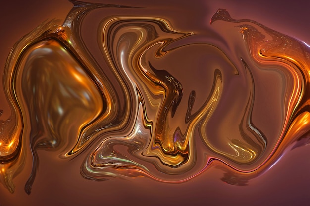 Photo liquid abstract background brown orange and gold background for banners