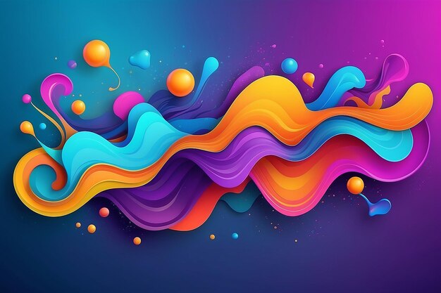 Liquid abstract banner design Fluid Vector shaped background