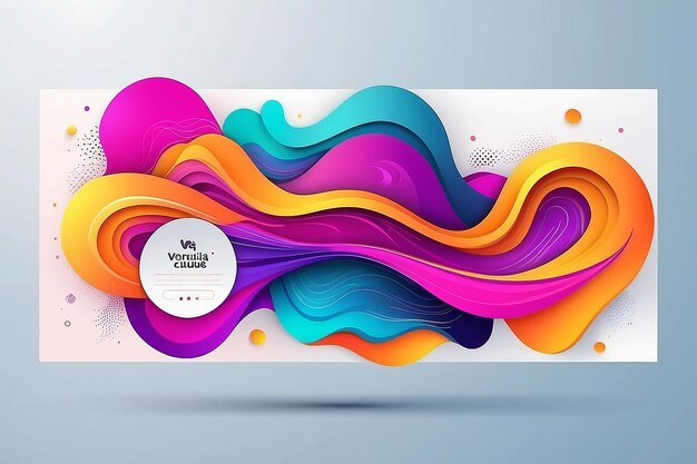 Liquid abstract banner design Fluid Vector shaped background