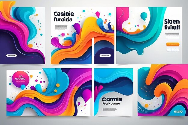 Liquid abstract banner design Fluid Vector shaped background