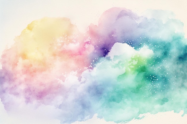 Liquid abstract colorful pastel watercolor painting background illustration