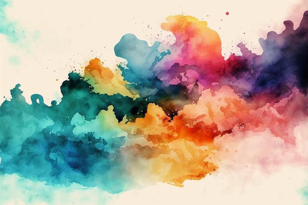 Liquid abstract colorful pastel watercolor painting background illustration