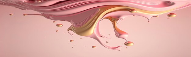 Photo liquid all pastel pink generative ai