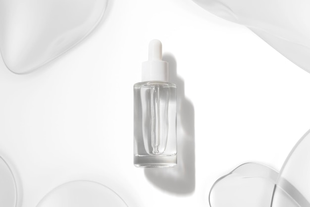 Photo liquid aqua serum lotion dropper of beauty cosmetic skincare product branding on white background