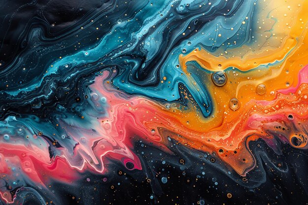 Foto set di sfondo a gradiente di arte liquida