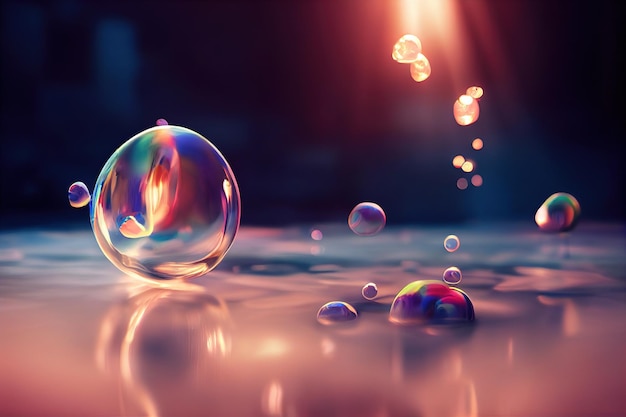 Жидкие пузыри абстрактный фон