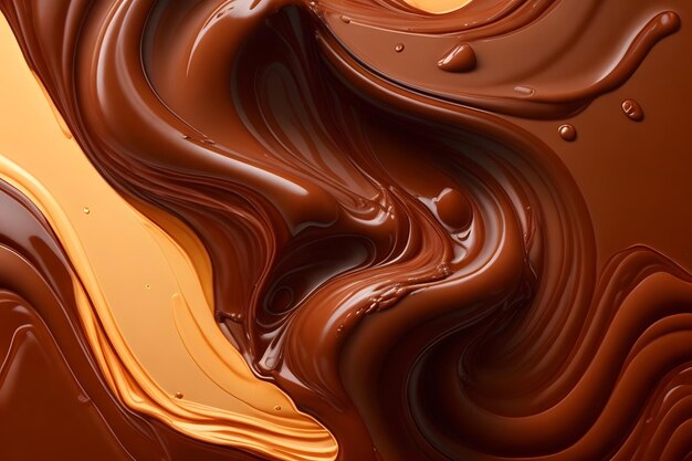 Liquid chocolate background abstract liquid chocolate wallpaper chocolate background ai generative