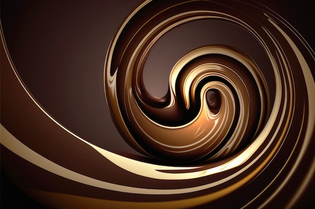 Liquid chocolate spiral Generative AI