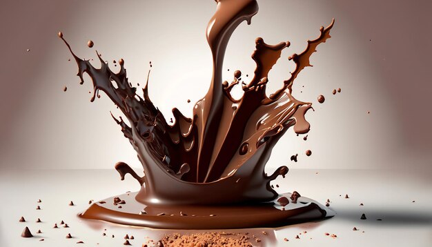 Liquid chocolate splash moving liquid chocolate