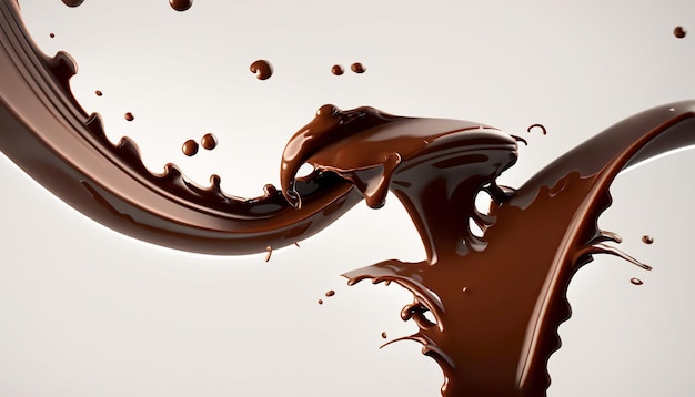 Liquid chocolate splash moving liquid chocolate