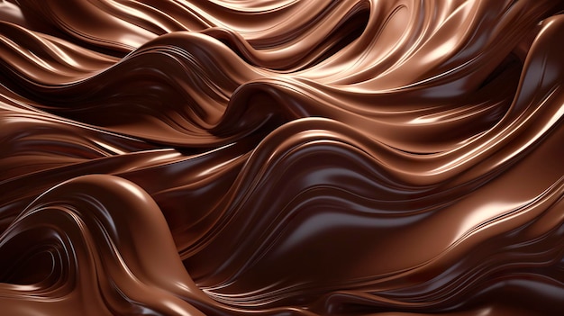 Liquid Chocolate wave abstract dark background