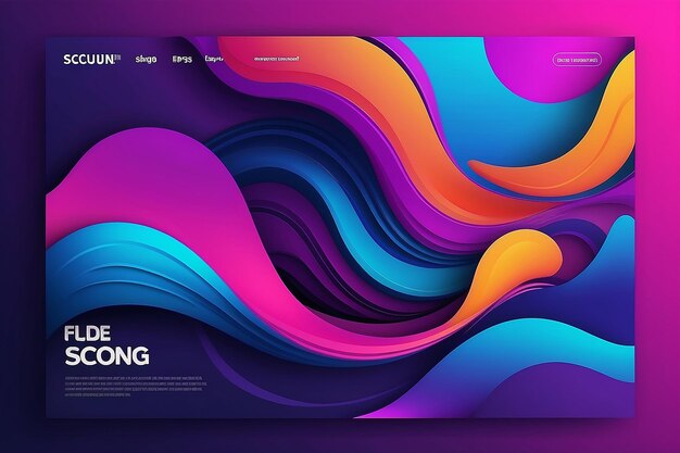 Liquid color background design Fluid gradient shapes compositie Futuristic design landing page Eps10 vector