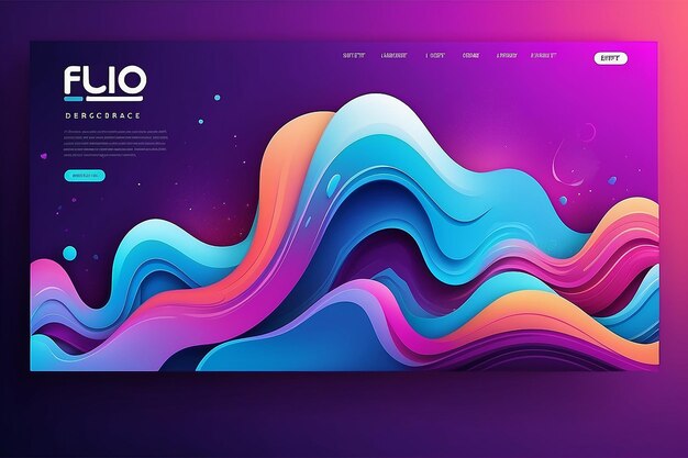 Liquid color background design Fluid gradient shapes composition Futuristic design landing page Eps10 vector