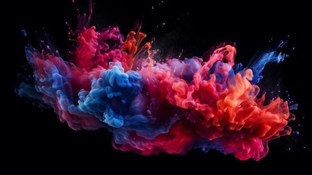 액체 색상 흐름과 페인트의 현대 화려한 배경 웨이브 색상 액체