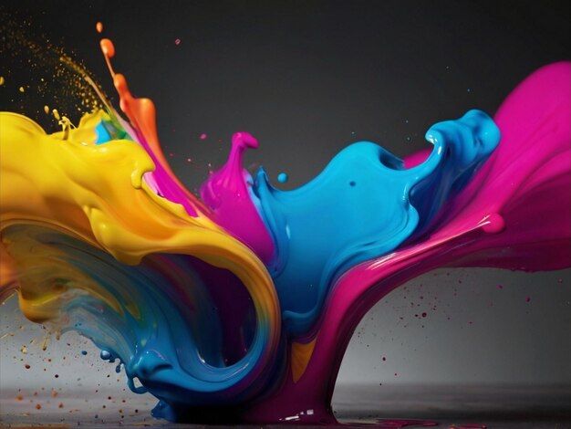 Foto verniciatura a colori liquidi sullo sfondo in movimento