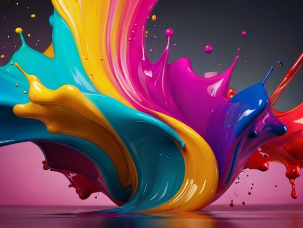 liquid colors painting in motion background