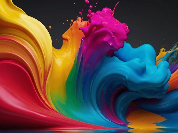 liquid colors painting in motion background