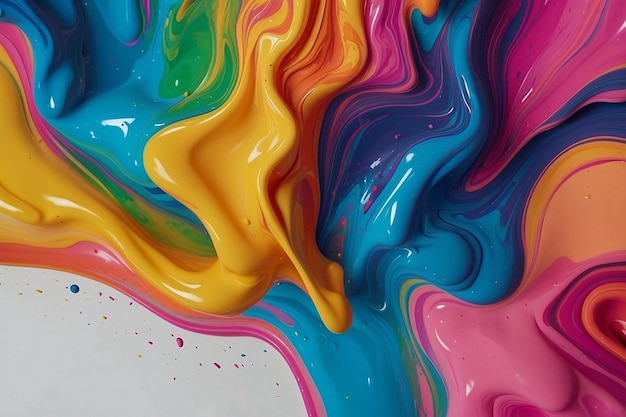 liquid colors painting in motion background