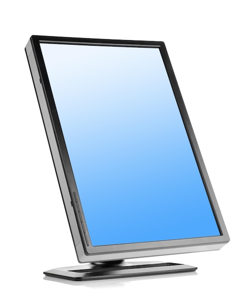 Photo liquid-crystal monitor isolated on a white background