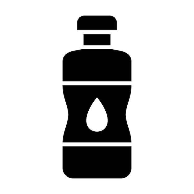 Liquid Dish Washer Glyph Solid Black Illustration