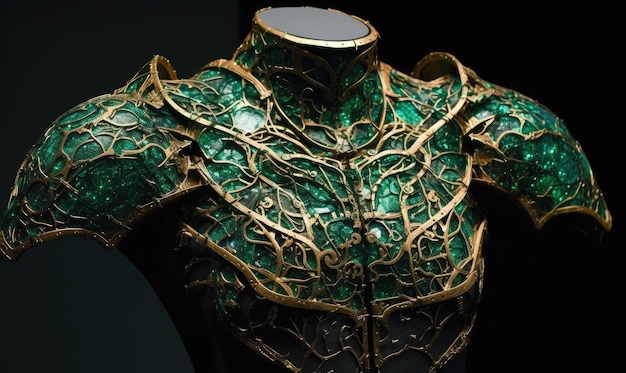 Liquid enamel transforms into a stunning suit of armor Creating using generative AI tools