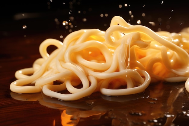 Foto noodles freddi ad esplosione liquida