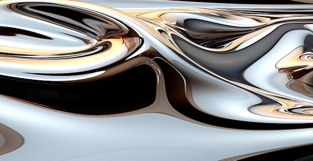 Liquid flowing molten metal texture background AI generated image