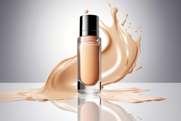 Photo liquid foundation bottle cosmetic powder water generate ai