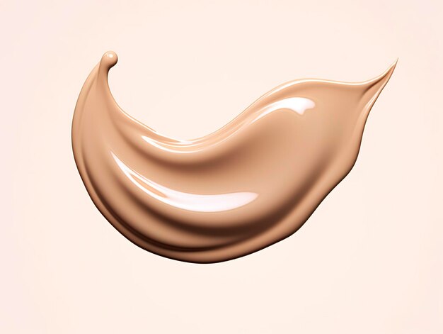 Photo liquid foundation splash element fluid cosmetic cream 3d rendering